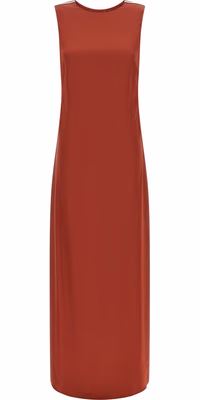 Red Viscose Long Dress