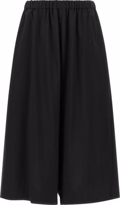 Black Wool Cropped Pants