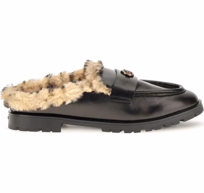 Black Calf Leather Bos Taurus Mules