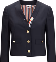 Blue Wool Oves Aries Biker Jacket 1