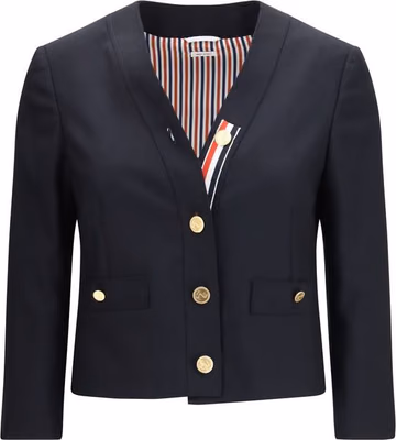 Blue Wool Oves Aries Biker Jacket