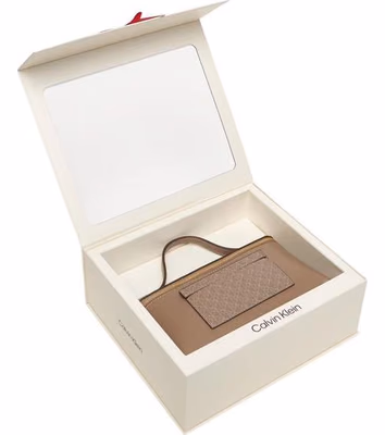 Beige Polyethylene Clutch Bag