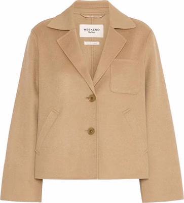 Brown Polyamide Full-Length Jacket