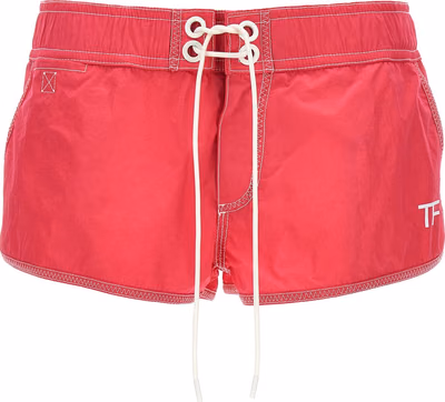 Fuchsia Polyamide Bermuda Shorts