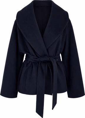 Blue Virgin Wool Full-Length Jacket