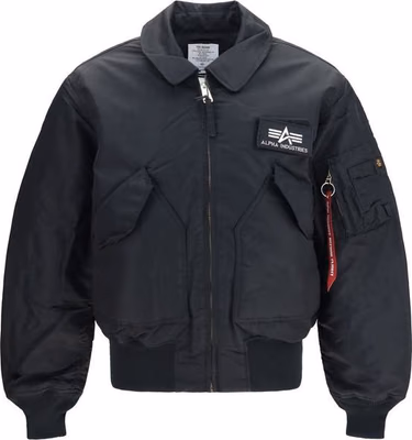 Black Polyester Bomber