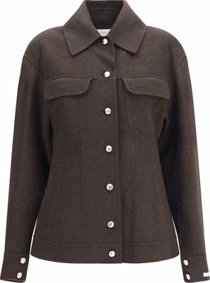 Brown Wool Oves Aries Full-Length Jacket