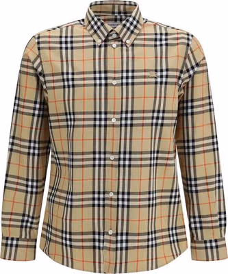 Beige Cotton Pattern Shirt