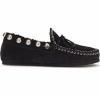 Black Calf Leather Bos Taurus Slip-On Loafers 1
