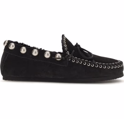 Black Calf Leather Bos Taurus Slip-On Loafers