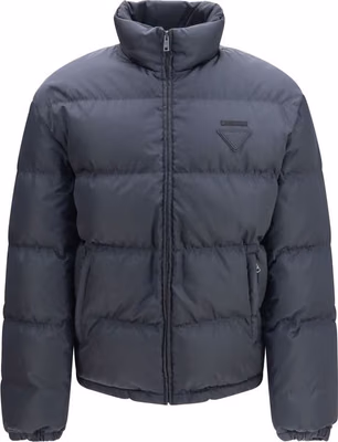 Blue Polyamide Full-Length Jacket