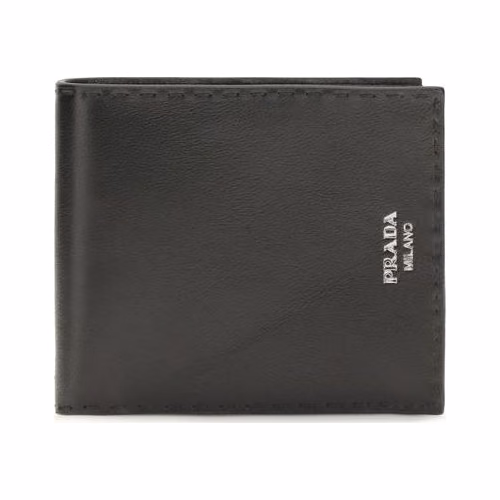 محفظة من جلد العجل الأسود