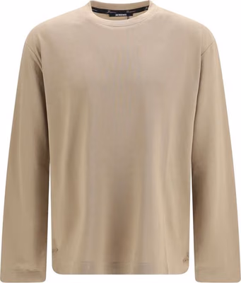 Beige Paper Long Sleeve T-Shirt