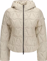جاكيت كامل الطول من الريش البيج 1