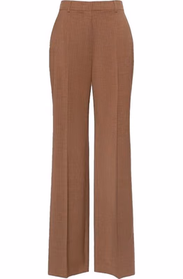Brown Virgin Wool Dress Pants