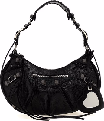 Black Lamb Leather Shoulder Bag