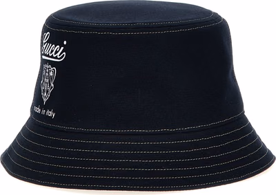 Blue Cotton Bucket Hat