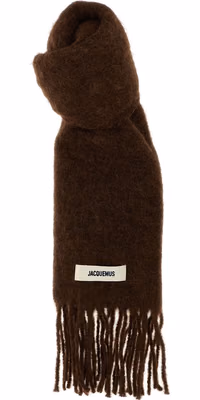 Brown Alpaca Leather Foulard