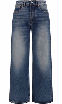 Blue Cotton Relaxed Fit Jeans