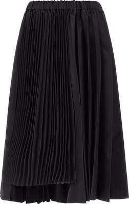 Black Polyester Long Skirt