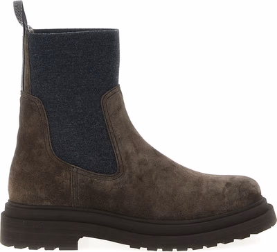 Brown Calfskin Ankle Boots