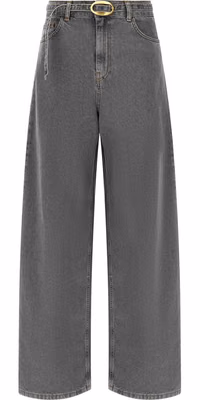 Gray Cotton Jeans Denim