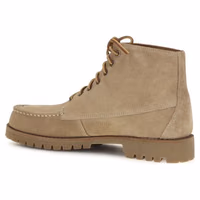 Beige Calf Leather Bos Taurus Lace-Up Boots 3