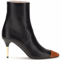 Black Calf Leather Bos Taurus Ankle Boots 1
