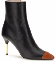 Black Calf Leather Bos Taurus Ankle Boots 2