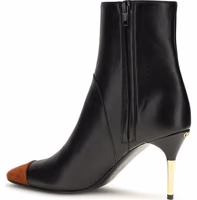 Black Calf Leather Bos Taurus Ankle Boots 3