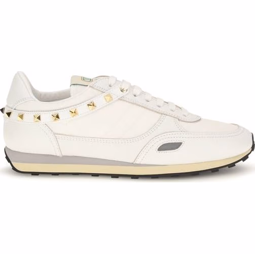 White Calf Leather Bos Taurus Athletic Sneakers