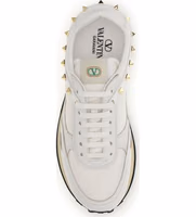 White Calf Leather Bos Taurus Athletic Sneakers 4