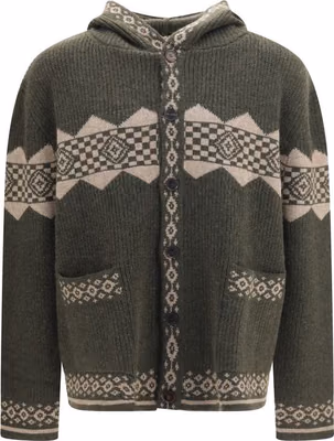 Bicolor Cashmere Cardigan