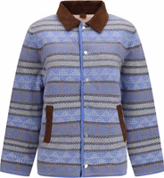Blue Wool Oves Aries Full-Length Jacket 1