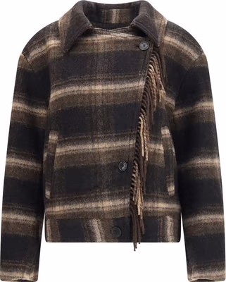 Black Wool Oves Aries Coat