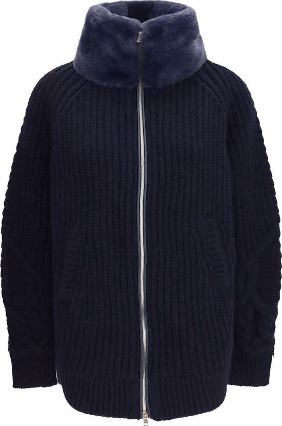 Blue Wool Oves Aries Full-Length Jacket