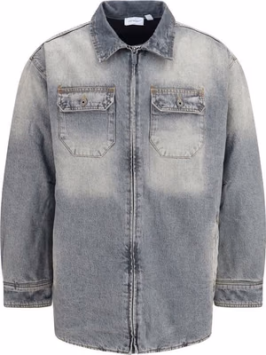 Gray Cotton Denim Jacket