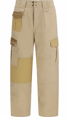 Beige Cotton Cargo Pants