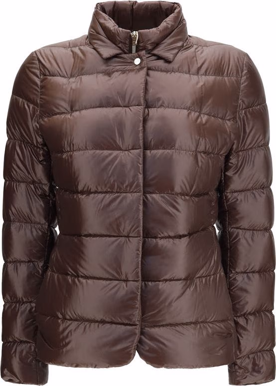Brown Goose Down Full-Length Jacket