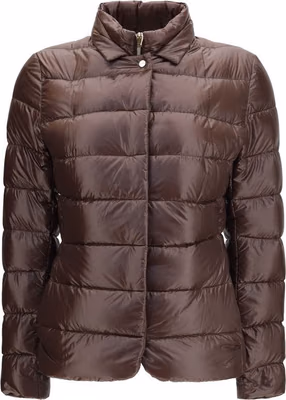Brown Goose Down Full-Length Jacket