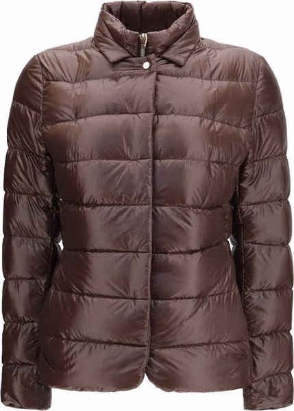 Brown Goose Down Full-Length Jacket