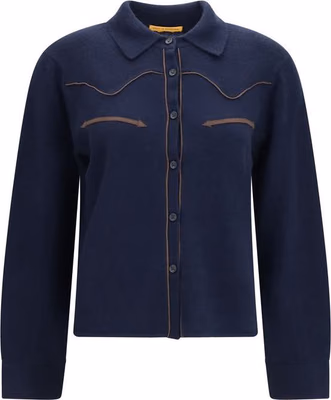 Blue Cashmere Dress Shirt
