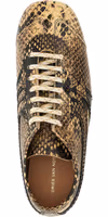 Beige Calfskin Low Top Sneakers 5