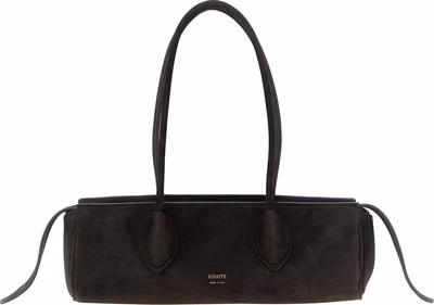 Brown Calfskin Shoulder Bag