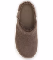 Brown Nubuc Leather Clogs 4