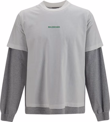 White Cotton Long Sleeve T-Shirt