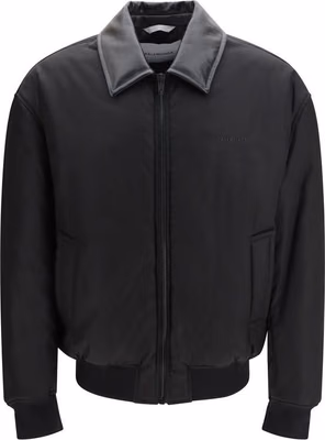 Black Nylon Bomber