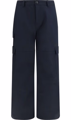 Black Cotton Cargo Pants