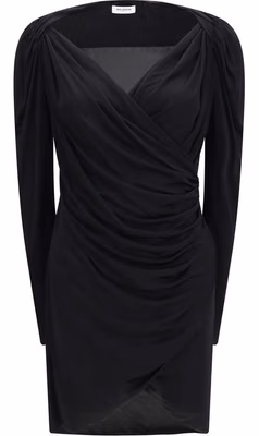 Black Viscose Casual Dress