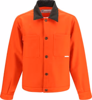 Red Wool Oves Aries Full-Length Jacket 1